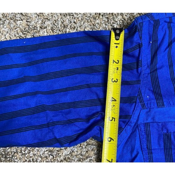 Boy's Medium 12/14 Retro Long Sleeve Blue Button Down Shirt Tomorrow Generation - Picture 8 of 15